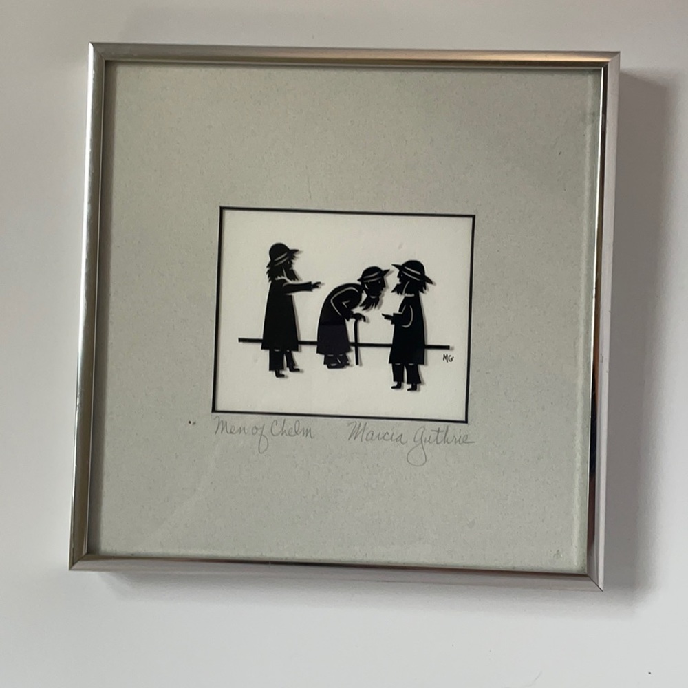Marcia Guthrie "Men of Chelm"  original artwork papercut